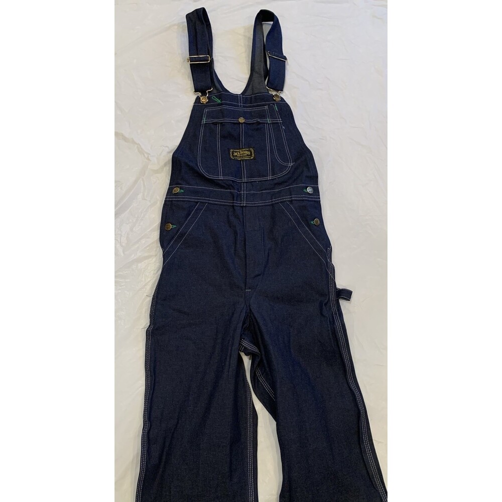 Jack Daniels Vintage Dark Wash Men’s Overalls 26x36 Made In USA